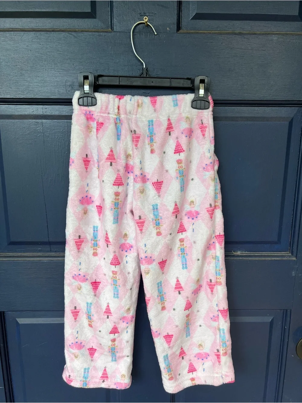 NWT Kids Pink Nutcracker & Ballerina Fleece Pajama Pants